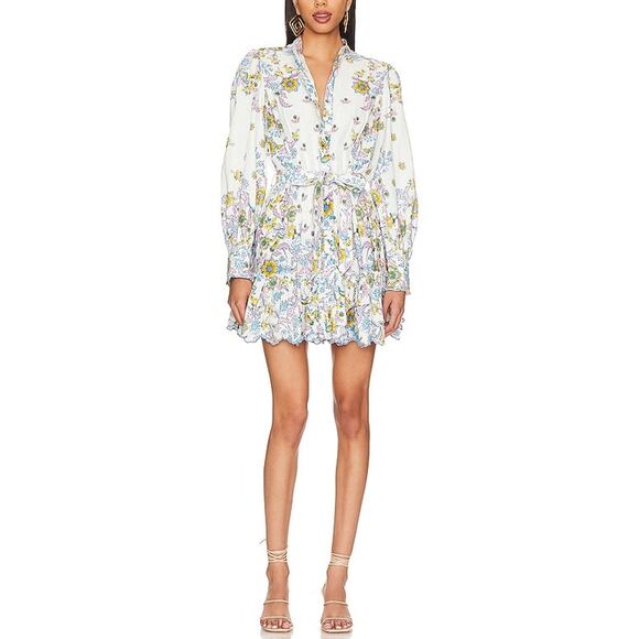 Hemant and Nandita Dresses & Skirts - Hemant And Nandita Floral White Shirt Dress Size M